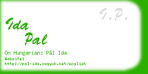 ida pal business card